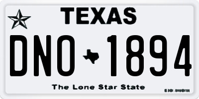 TX license plate DNO1894