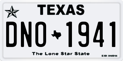 TX license plate DNO1941