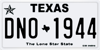 TX license plate DNO1944