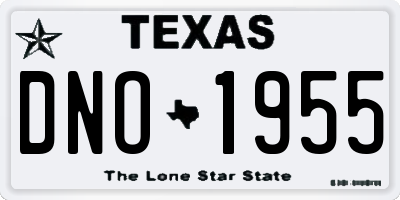 TX license plate DNO1955