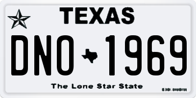 TX license plate DNO1969