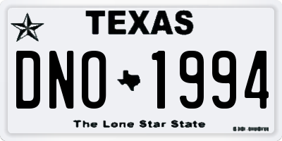 TX license plate DNO1994