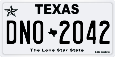 TX license plate DNO2042
