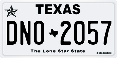 TX license plate DNO2057