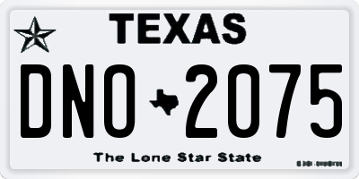 TX license plate DNO2075