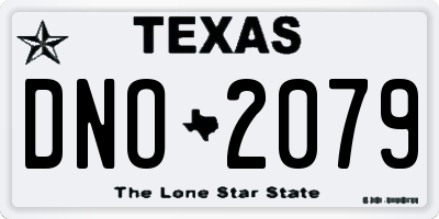 TX license plate DNO2079