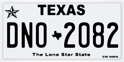 TX license plate DNO2082