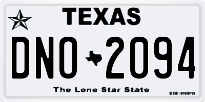 TX license plate DNO2094