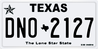 TX license plate DNO2127