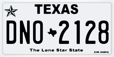 TX license plate DNO2128