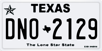 TX license plate DNO2129