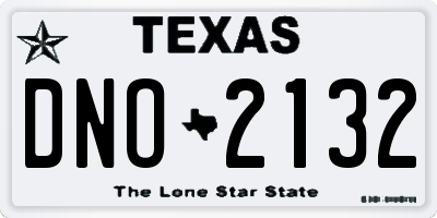 TX license plate DNO2132