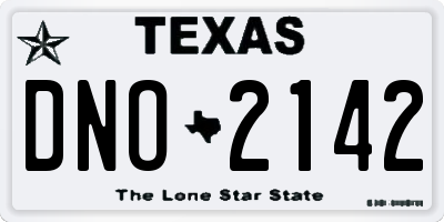 TX license plate DNO2142