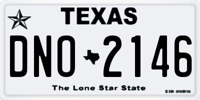 TX license plate DNO2146