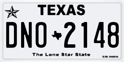 TX license plate DNO2148