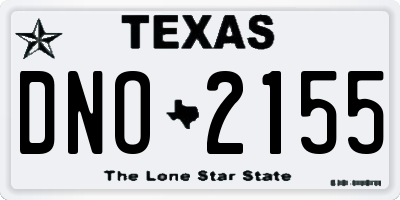 TX license plate DNO2155