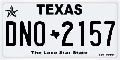TX license plate DNO2157