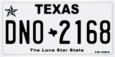TX license plate DNO2168