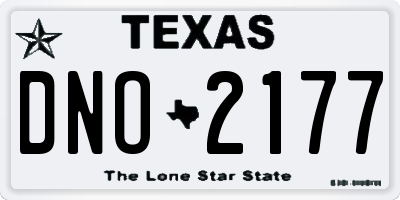 TX license plate DNO2177