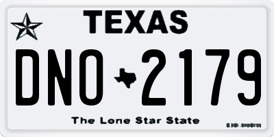TX license plate DNO2179