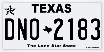 TX license plate DNO2183