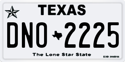 TX license plate DNO2225