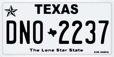 TX license plate DNO2237