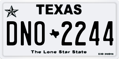 TX license plate DNO2244
