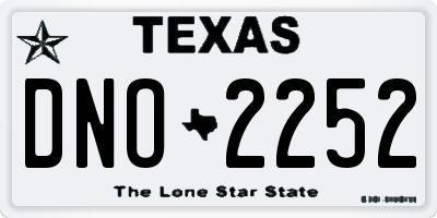 TX license plate DNO2252