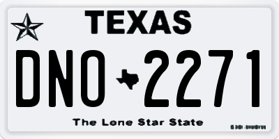 TX license plate DNO2271