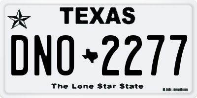 TX license plate DNO2277