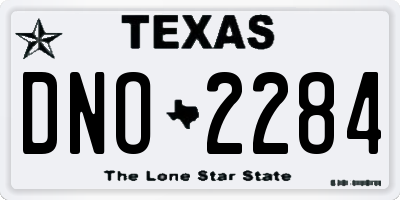 TX license plate DNO2284