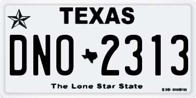 TX license plate DNO2313