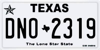 TX license plate DNO2319