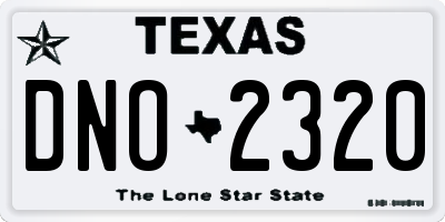 TX license plate DNO2320