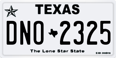 TX license plate DNO2325