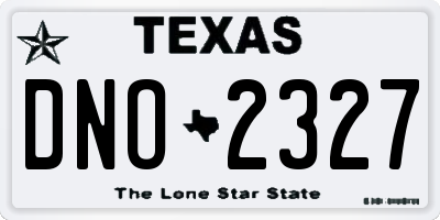 TX license plate DNO2327