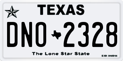 TX license plate DNO2328