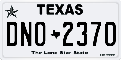 TX license plate DNO2370