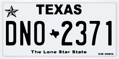 TX license plate DNO2371