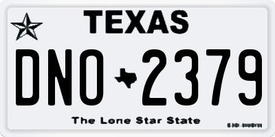 TX license plate DNO2379