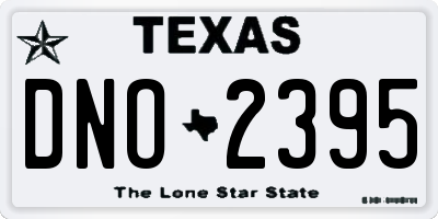 TX license plate DNO2395