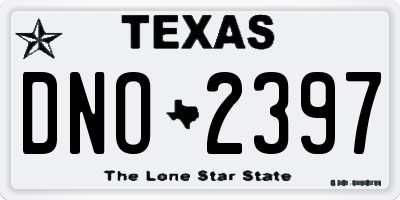 TX license plate DNO2397