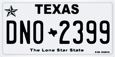 TX license plate DNO2399