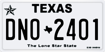 TX license plate DNO2401