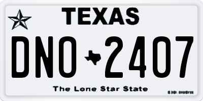 TX license plate DNO2407