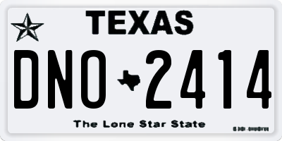 TX license plate DNO2414