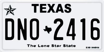 TX license plate DNO2416