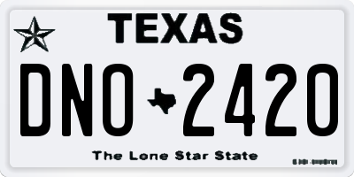 TX license plate DNO2420