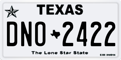 TX license plate DNO2422